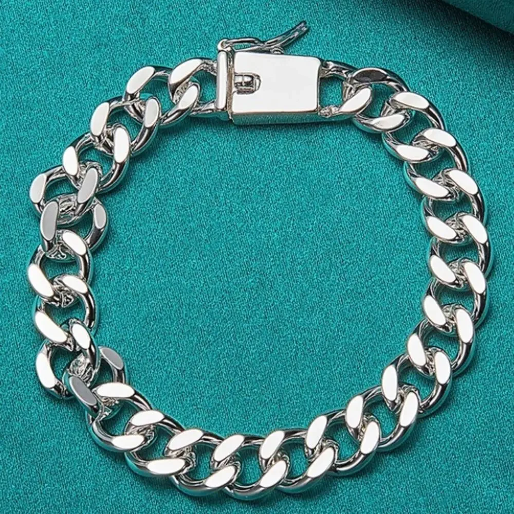 Sterling Silver Chain Link Cuban Necklace Curb Unisex